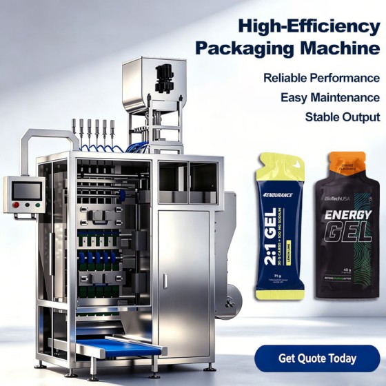 High Speed Automatic Liquid Irregular Shaped Sport Energy Drink Sachet Packing Machine