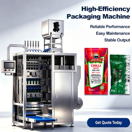 High Speed Automatic Sauce Bag Chilli Sauce Soy Sauce Sachet Packing Machine