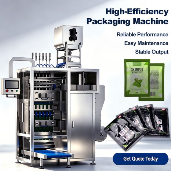 High Speed Automatic Shampoo Hair Dye Color Shampoo Sachet Packing Machine