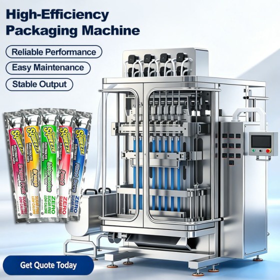 High Speed Multi Lane Automatic Ice Pop Sachet Freezer Popsicle Jelly Stick Sachet Packing Machine