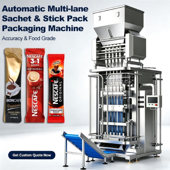 Instant Coffee Powder Stick Packing Machine for 3 in 1 Coffee Powder Sachet Packing Machine