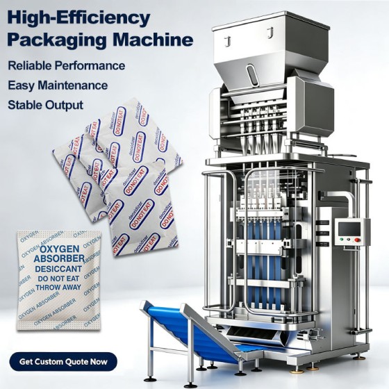 Multi Lane Automatic Desiccant Bag Food Oxygen Absorber Sachet Packing Machine