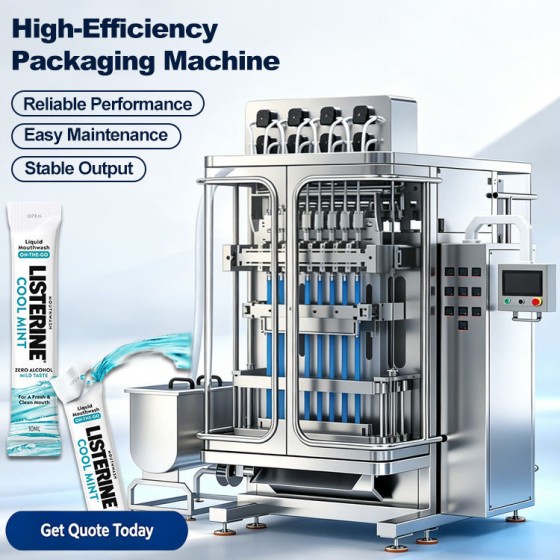 Multi Lane Automatic Mouthwash Liquid Mouthwash Stick Sachet Packing Machine