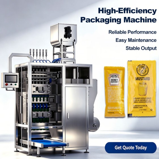 Multi Lane Automatic Mustard Sauce Honey Bag Packing Machine